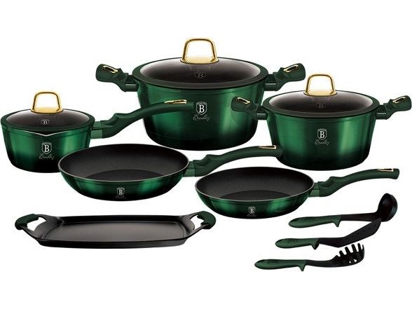 Berlinger Haus A Set Of Pots Metallic Emerald Line Bh-6066 Induction