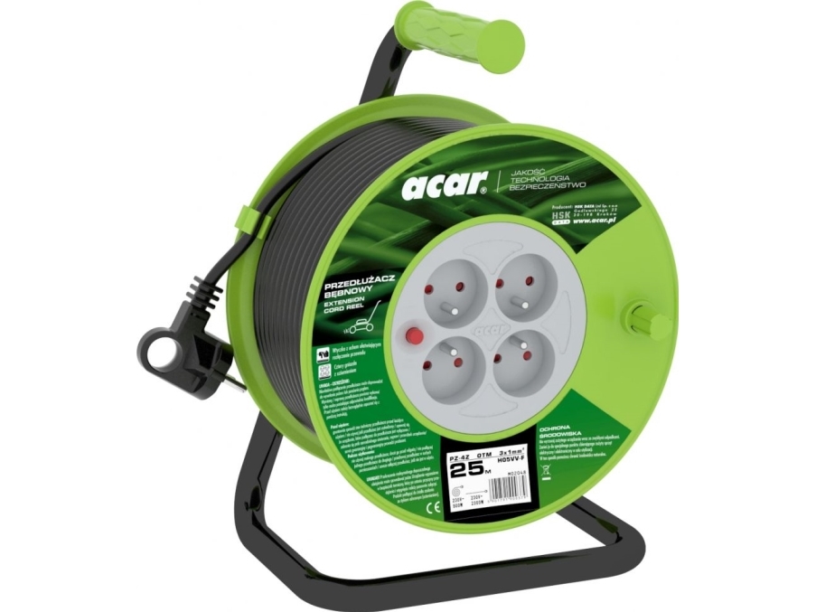 Acar Forlængerkabel 25 M Sort (M02048)