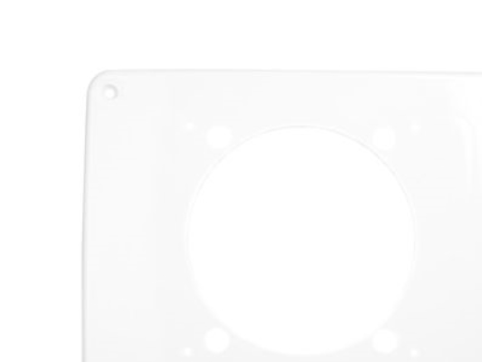 Hvid Dækplade Til Fresh Ventilator Intellivent Sky Mål 190 X 240 Mm Med Plads For Skjult Ledningsføring.