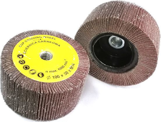 Glob-Slibeskive 100X50mm Med M14-Gevind I Slibeklud 120 (Glob-Sg-10050M14-P120)