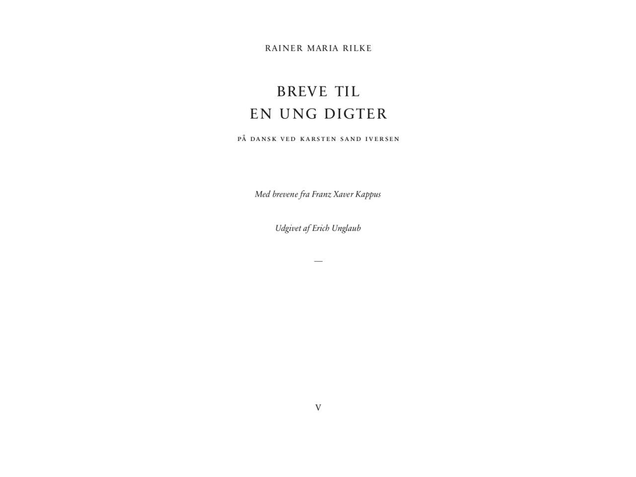 Breve Til En Ung Digter | Rainer Maria Rilke
