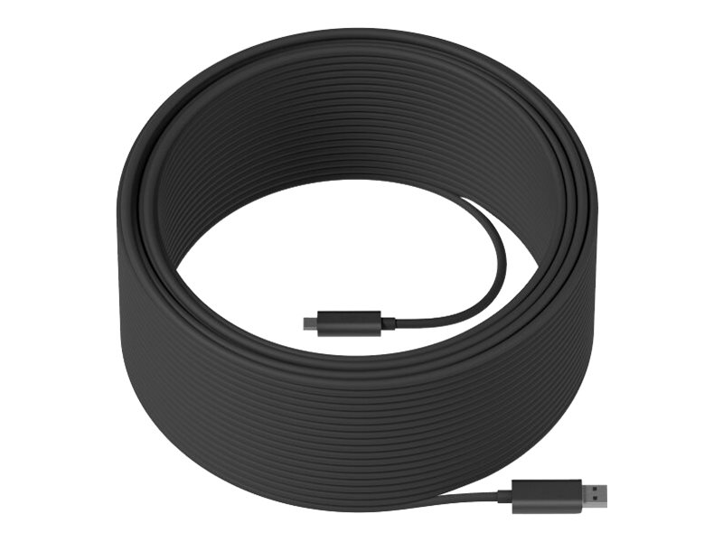 Logitech Strong - Usb-Kabel - Usb Typ A (Han) Bis Usb-C (Han) - Usb 3.2 - 45 M - Plenum, Active Optical Cable (Aoc) - Für Raumlösung Huddle, Large