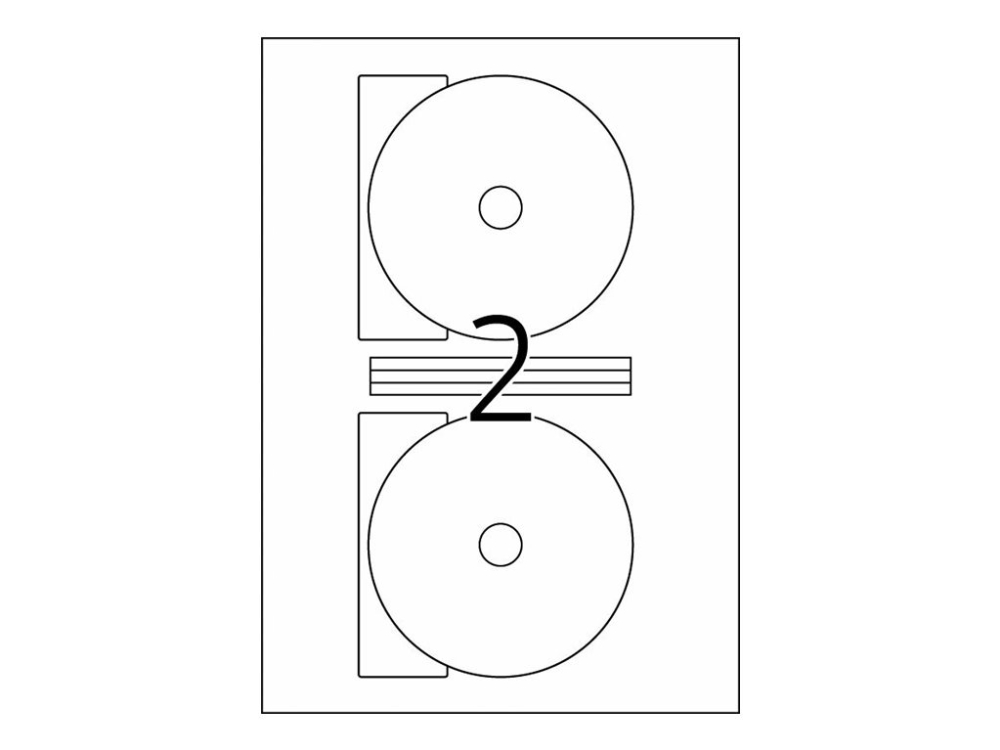 Bule Fradrage Vidunderlig HERMA Special Maxi - Papir - mat - permanent selvklæbende - belagt - hvid -  116 mm rund - 90 g/m² - 50 etikette(r) (25 ark x 2) CD/DVD etiketter