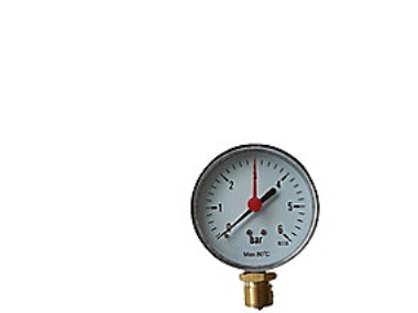 Manometer Ø63, 1/4'',0-2,5 bar - 1/4'' (ned), 0-2,5 bar/mVS og m/stilleviser