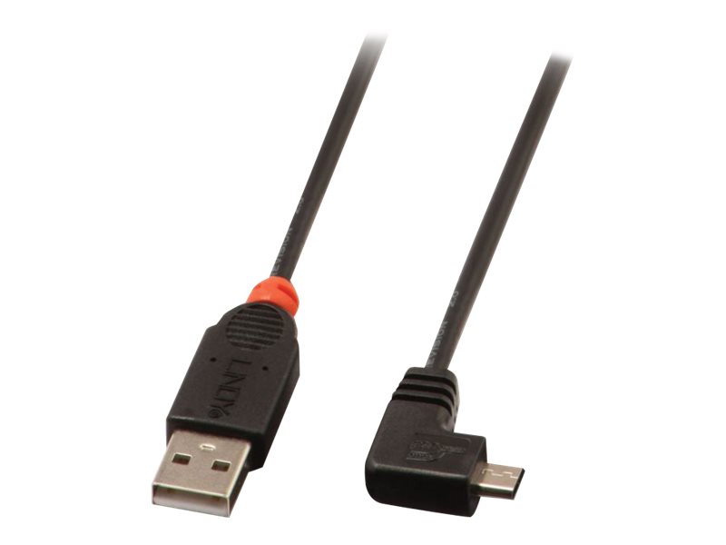 Lindy - Usb-Kabel - Usb (Han) Til Micro-Usb Type B (Han) - Usb 2.0 - 50 Cm - Formet, 90° Stik