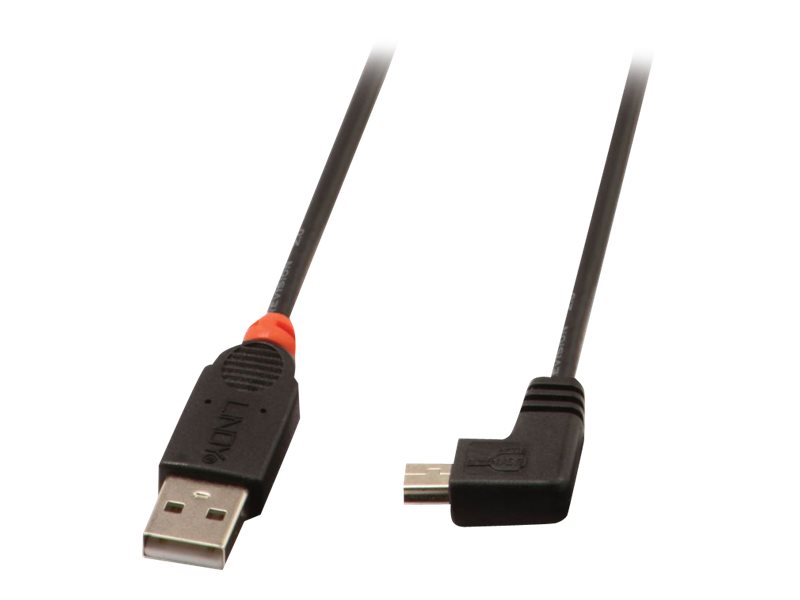 Lindy 31970, 0,5 M, Usb A, Mini-Usb B, Usb 2.0, Männlich/Männlich, Schwarz
