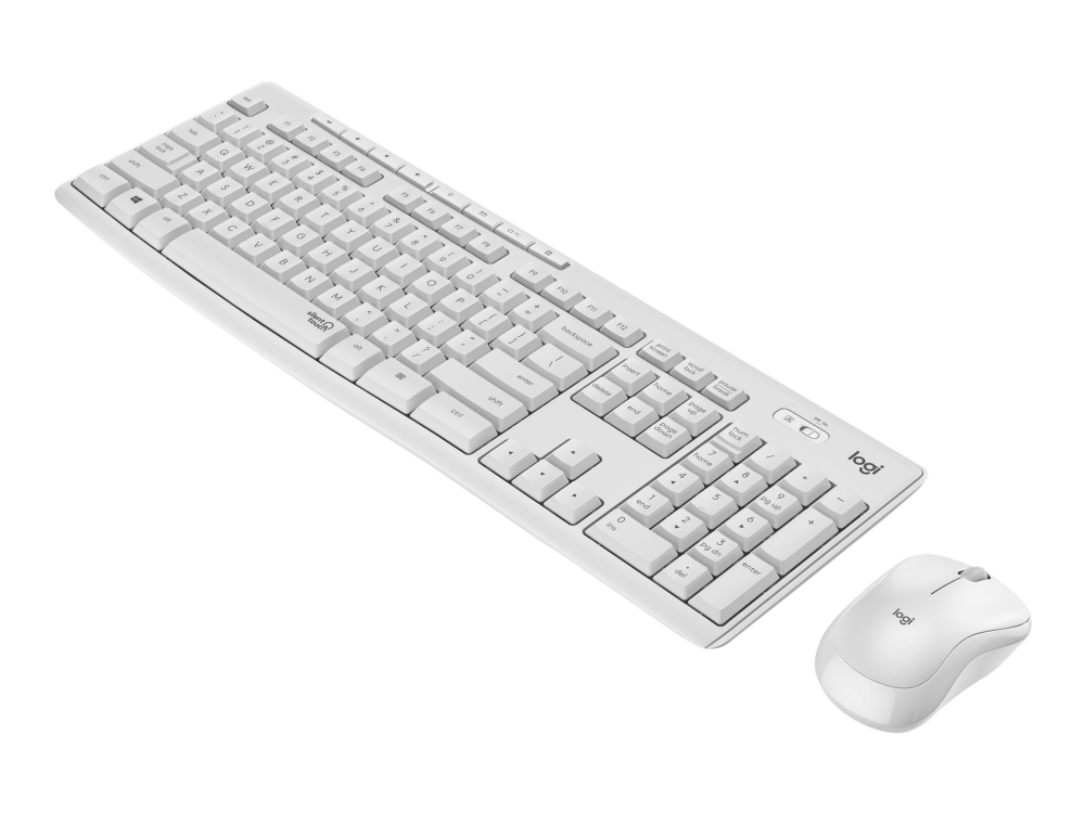Logitech MK295 Silent - Sats med tangentbord och mus - trådlös - 2.4 GHz - USA, internationellt - offwhite | Datortillbehör - Möss & Tangentbord - Tangentbord | GameStuff