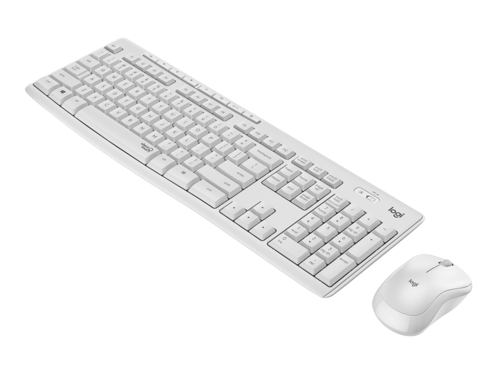 Logitech Mk295 Silent - Sæt Med Mus Og Tastatur - Trådløs - 2.4 Ghz - Italiensk - Off White