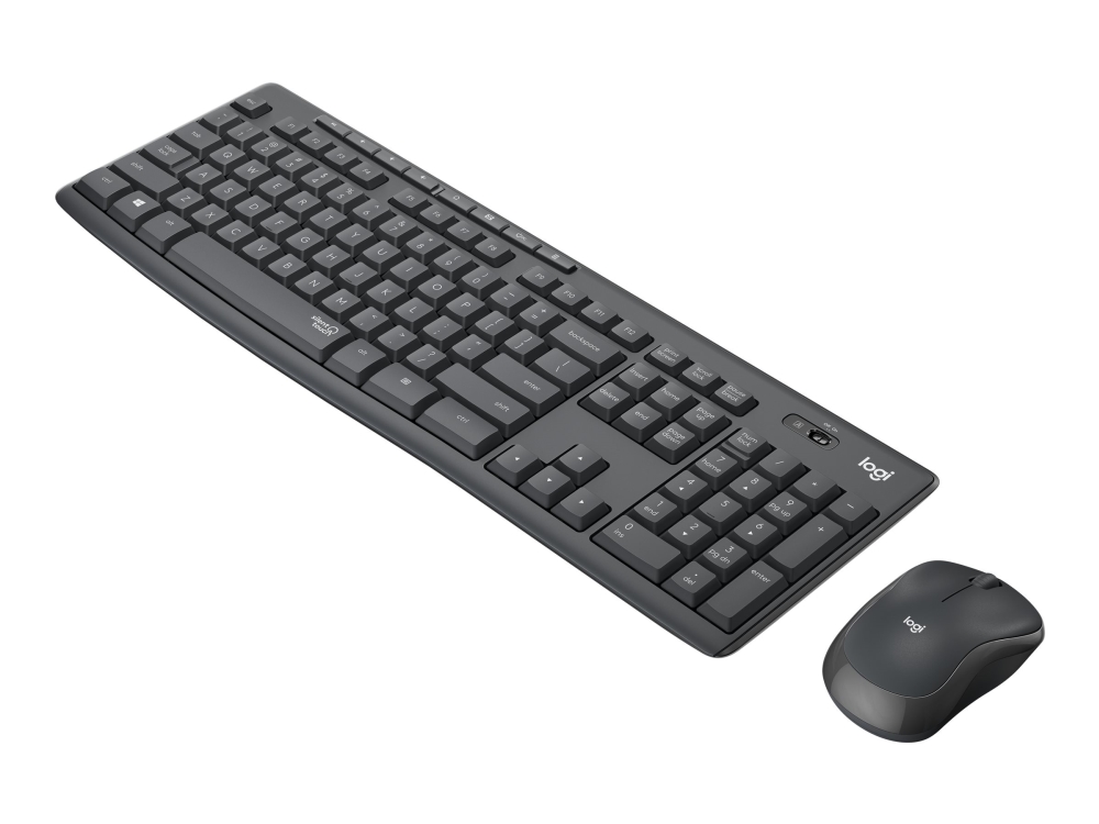Logitech Mk295 Silent - Sæt Med Mus Og Tastatur - Trådløs - 2.4 Ghz - Fransk - Grafit