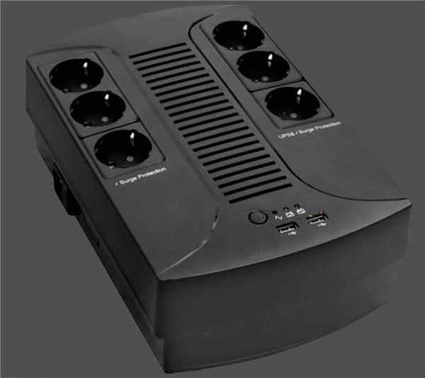Ups Eurocase 4 Udgange Sort (Ea200plus-850Va-Evo)