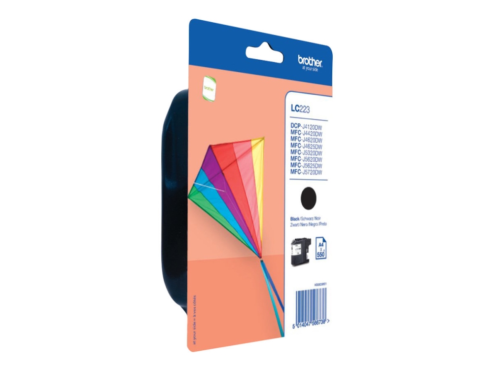 Brother Lc223bkbp - Sort - Original - Blister - Blækpatron - For Brother Dcp-J4120dw, Dcp-J562dw, Mfc-J4420dw, Mfc-J4625dw, Mfc-J5320dw, Mfc-J5625dw