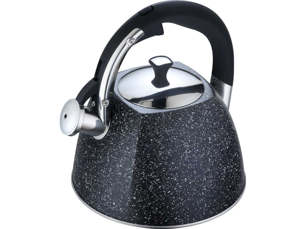 Traditioneller Wasserkocher, 2,2 L, Schwarz Marmor, Klausberg