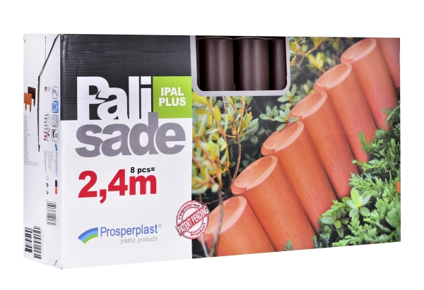 Prosperplast palisadehegn Plus 2350 x 250/150 mm, brun (IPALPLUS-R222)