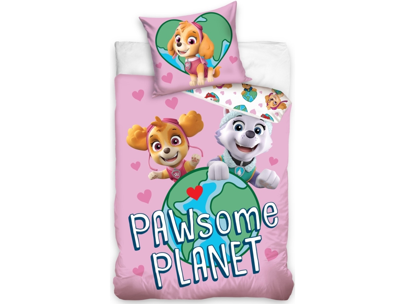Billede af Paw Patrol Sengetøj ''Pawsome Planet'' 140 X 200 Cm, 100 Procent Bomuld