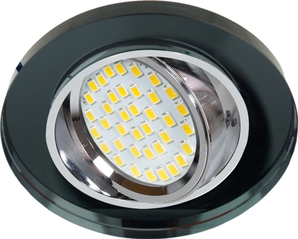 Candellux loftspot halogenöje Candellux SSU-15 CH/BK 1x50W GU5.3 krom/sort 2263816 - 2263816