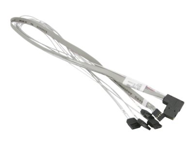 Supermicro Cbl Sast 0880 Sata/sas Kabel Med Sidoband Mini Sas Sff 8087 Hane Högervinklad Till Sata Sidoband Hona 55 Cm