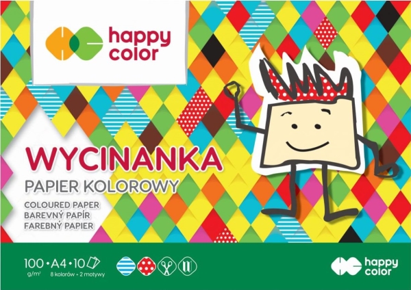 Happy Color Block Ausschneidebogen A4/10K 100 G Happy Color