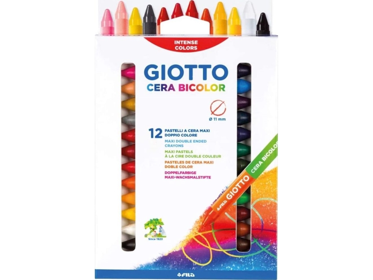 Giotto voksfarver Cera, dobbeltsidet 24 farver (385068)
