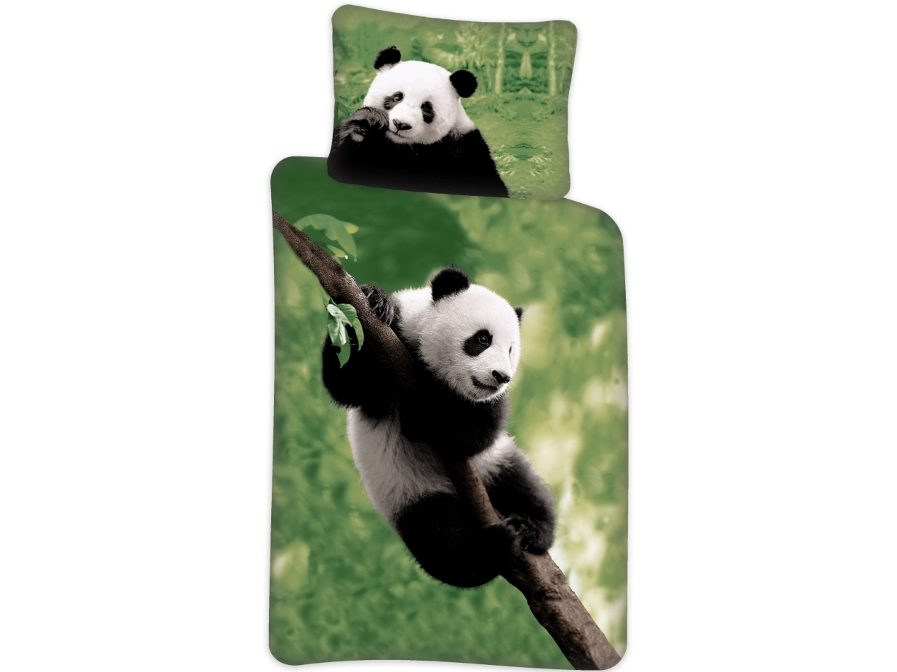 Billede af Panda Junior Sengetøj 100X140 Cm - 100 Procent Bomuld