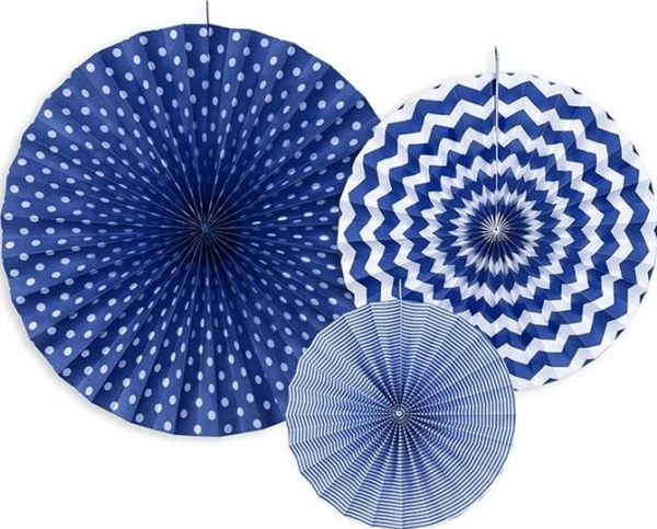 Dekorative Rosetten, Blau Und Weiß