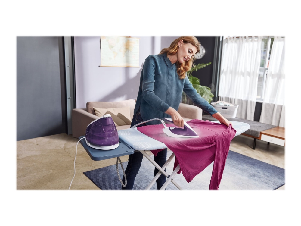 Philips PerfectCare Compact Plus GC7933 - Dampstrygejern med automatisk afbrydelse - såleplade: SteamGlide Plus - 2400 W - magisk lilla