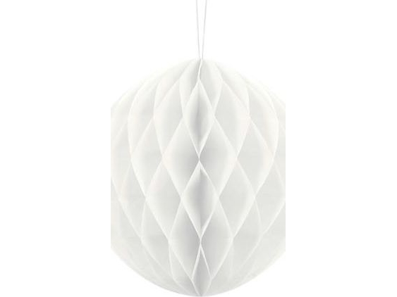 Hvid Papirvæv Kugle, 20 Cm