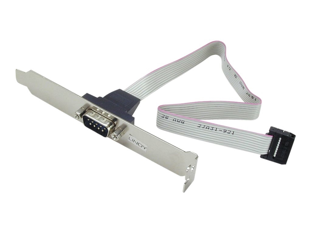 Lindy Pc Back Plate Serial Adaptor - Seriel-Panel - Db-9 (Han) Til 10-Pin Idc (Hun)