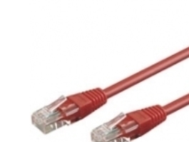 Goobay Netværkskabel CAT 5e, U/UTP, rød, 15 m kobberbeklædt aluminiumleder (CCA)