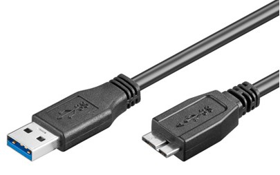 Goobay 95026, 1,8 M, Usb A, Micro-Usb B, Hanstik/Hanstik, Sort