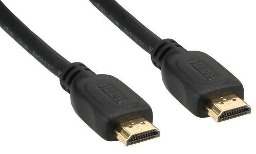 Inline Hdmi-High Speed Kabel Mit Ethernet, St / St, Schwarz / Gold, 5M, 5 M, Hdmi Typ A (Standard), Hdmi Typ A (Standard), Schwarz