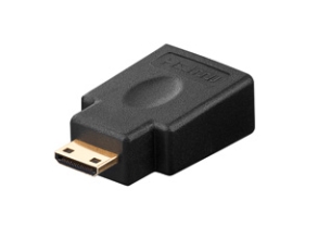 Goobay Hdmi Adapter, Vergoldet, Schwarz, Hdmi Type-A, Hdmi Type-C, Schwarz