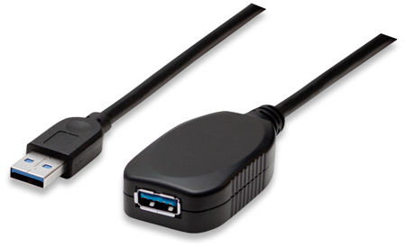 Manhattan Superspeed Usb 3.0 Repeater Kabel, A-Stecker / A-Buchse, 5 M, 5 M, Usb A, Usb A, Usb 3.2 Gen 1 (3.1 Gen 1), Männlich/Weiblich, Schwarz