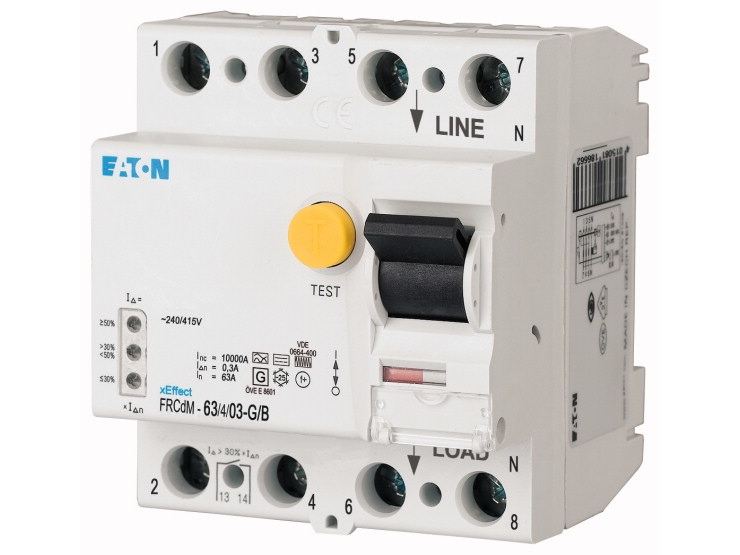 Eaton FRCDM-63/4/03-G/B, Jordfelsbrytare, 10000 A, IP20 | EL Artiklar - Elcentral - Jordfelsbrytare | GameStuff