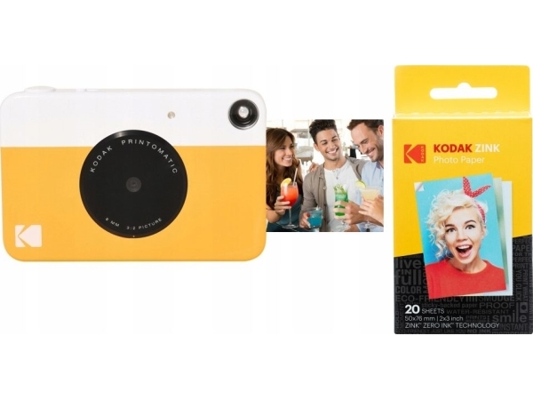 Kodak Printomatic + 20 Nuotraukų Kasečių Paketas – Geltona