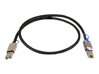 Qnap - Sas Eksternt Kabel - 26-Pin 4 Skærmet Mini Multilane Sas (Sff-8088) (Han) Til 26-Pin 4 Skærmet Mini Multilane Sas (Sff-8088) (Han) - 1 M - Sor