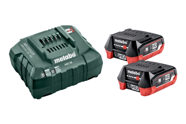 685301000, Battery & charger set, 4 Ah, 12 V, , Svart, Grønn, Rød, AC