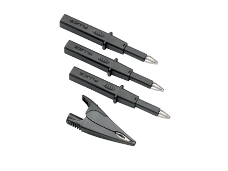 Fluke TLK290, Testkabel, sond och klämma, set, Svart, Silver, CAT II, CAT III, CAT IV, 1000 V, 8 A, 4 styck | EL Artiklar - Kablar och ledningar - Testa och mäta ledningar | GameStuff