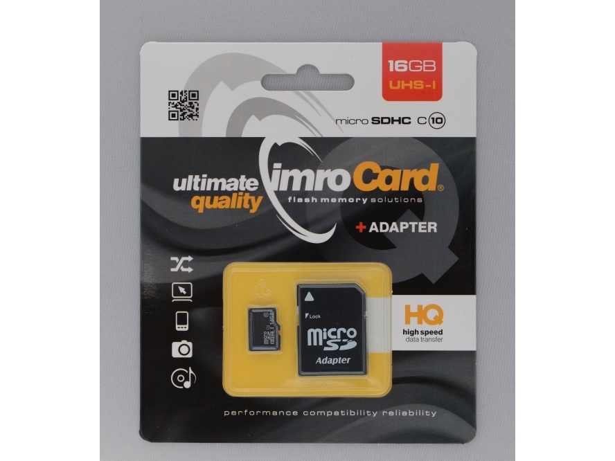 Imro 10/16G Uhs-I Adp, 16 Gb, Microsdhc, Klasse 10, Uhs-I, 82 Mb/S, 21 Mb/S