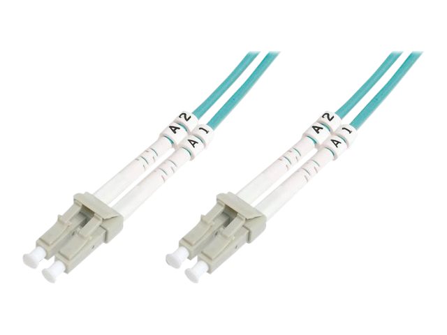 Digitus - Patchkabel - Lc Multimode (Han) Til Lc Multimode (Han) - 7 M. - Fiberoptisk - Duplex - 50 / 125 My - Om4 - Halogenfri - Akvamarin