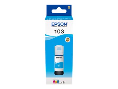 Epson 103 Ecotank Cyan Ink Bottle (We), Original, Cyan, Epson, L5190, L3156, L3151, L3150, Ecotank L3110, 65 Ml, Philippinen