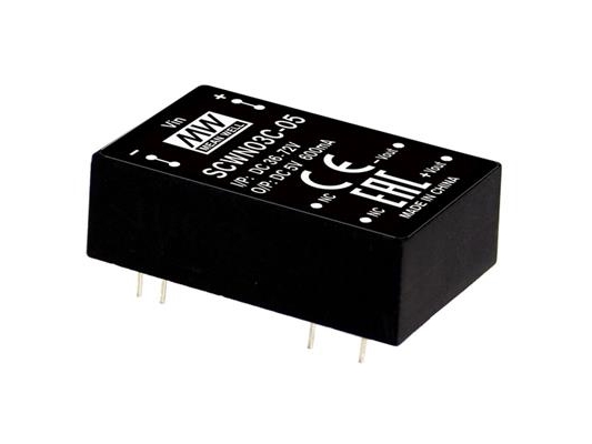 Mean Well Scwn03b-15, 18 - 36 V, 3 W, 15 V, 0,2 A, Rohs, 700 Stk