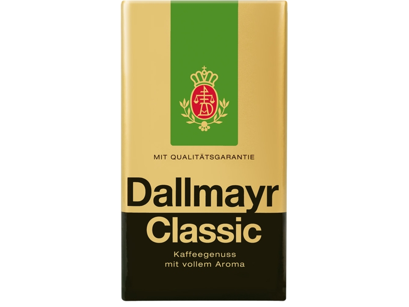 Dallmayr Classic 500g, 500 g, Americano, Espresso, Middels brent, 1 stykker, Veske