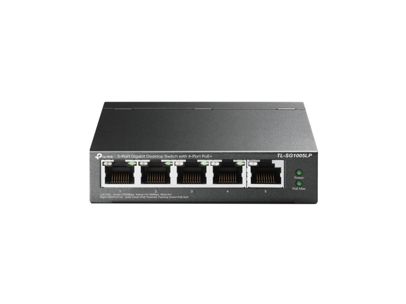 Tp-Link Tl-Sg1005lp, Ikke Administreret, Gigabit Ethernet (10/100/1000), Strøm Over Ethernet (Poe), Kan Monteres På Væggen