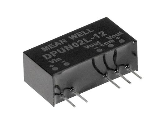 MEAN WELL DPUN02L-15, 4.5 - 5.5 V, 2 W, 15 V, 0,067 A, RoHS, 2100 stk