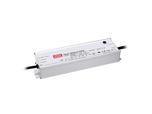 MEAN WELL HLG-185H-C500B, 185 W, IP20, 90 - 305 V, 0,5 A, 400 V, 68 mm | EL Artiklar - Motorer, Spänningsreglering, Övervakning - Transformator | GameStuff