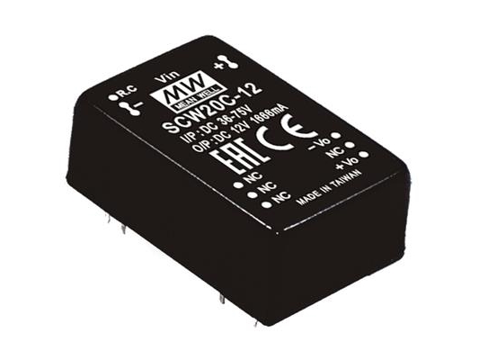 Mean Well Scw20c-15, 36 - 75 V, 20 W, 15 V, Rohs, 750 Stk