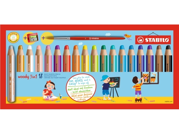 Stabilo Woody 3 In 1, Mehrfarbig, 18 Stück(E)