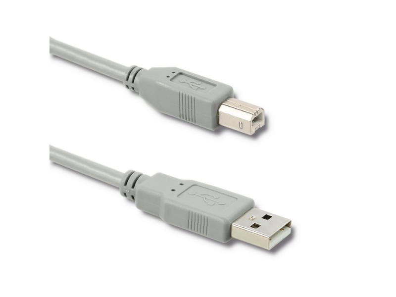 Qoltec 50394, 0,5 M, Usb A, Usb B, Usb 2.0, 0,48 Gbit/Sek, Grå