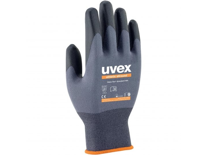 Uvex 60028, Fabrikshandsker, Anthracit, Grå, Voksen, Voksen, Unisex, 1 Stk