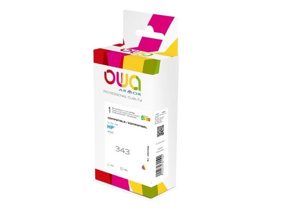 Owa - 22 Ml - Farve (Cyan, Magenta, Gul) - Kompatibel - Genproduceret - Blækpatron (Alternativ Til: Hp 343) - For Hp Officejet 100, 150 Photosmart C